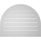 Ekena Millwork Round Top Surface Mount PVC Gable Vent: Functional, w/ 2"W x 1-1/2"P Brickmould Frame, 30"W x 24"H GVPRT30X2402SF - alternate 5